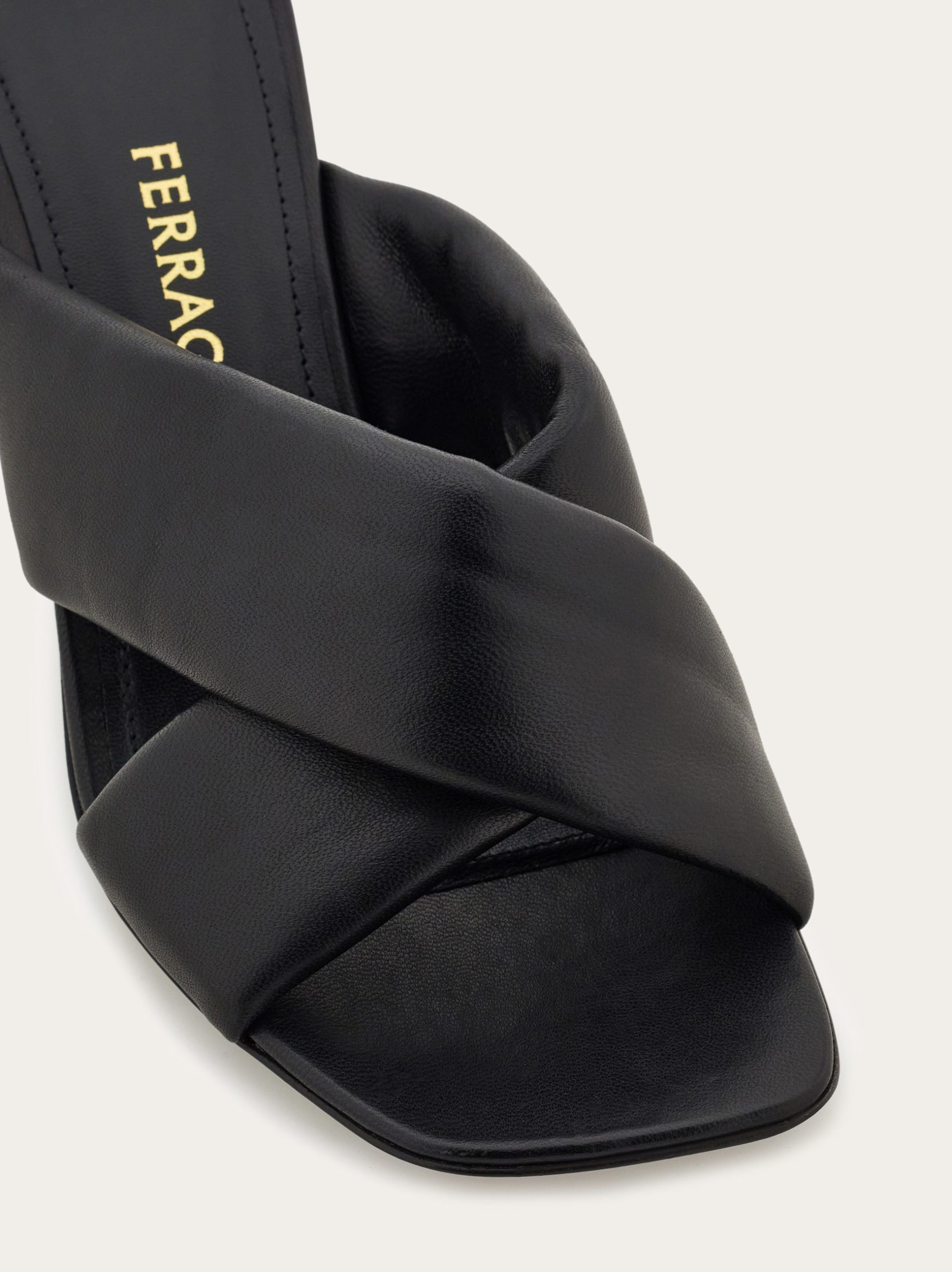 Ferragamo Padded sandal with Gancini heel - Image 3